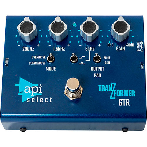 API TranZformer GTR EQ/Boost Effects Pedal Blue