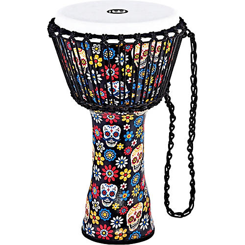 Meinl Travel Series Djembe with Synthetic Head in Day of the Dead Finish 10 in. Day of the Dead