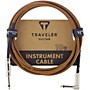 Traveler Guitar Traveler Guitar Braided Straight to Angle Instrument Cable 10 ft. Black/Rust