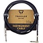 Traveler Guitar Traveler Guitar Braided Straight to Angle Instrument Cable 10 ft. Black