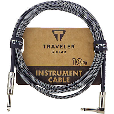 Traveler Guitar Traveler Guitar Braided Straight to Angle Instrument Cable