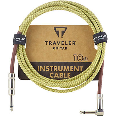 Traveler Guitar Traveler Guitar Braided Straight to Angle Instrument Cable