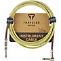 Traveler Guitar Traveler Guitar Braided Straight to Angle Instrument Cable 10 ft. Tweed