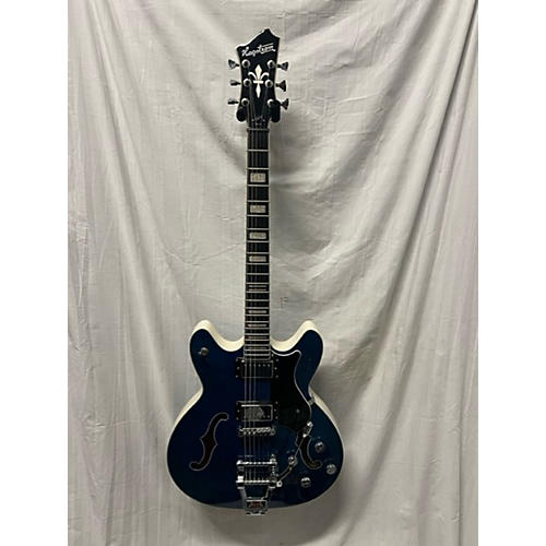 Hagstrom Tremar Viking Deluxe Hollow Body Electric Guitar Blue