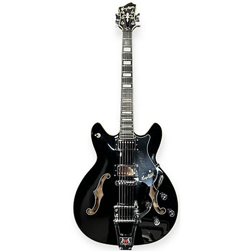 Hagstrom Tremar Viking Deluxe Hollow Body Electric Guitar Black