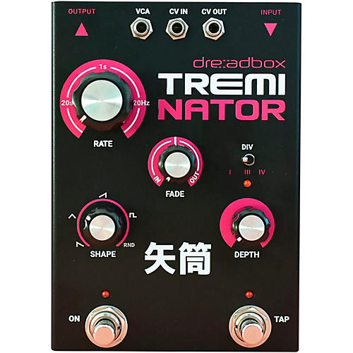 Dreadbox Treminator Warm OTA Multi-Waveform LFO Amplitude Modulation/Tremolo Effects Pedal Black