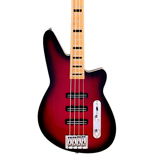 Reverend Triad Roasted Maple Fingerboard Electric Bass Guitar Metallic Red Burst