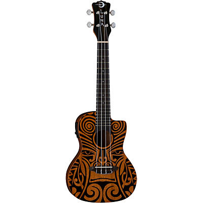 Luna Guitars Tribal Concert Acoustic-Electric Ukulele