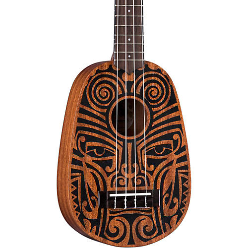 Luna Guitars Tribal Pineapple Ukulele Satin Natural