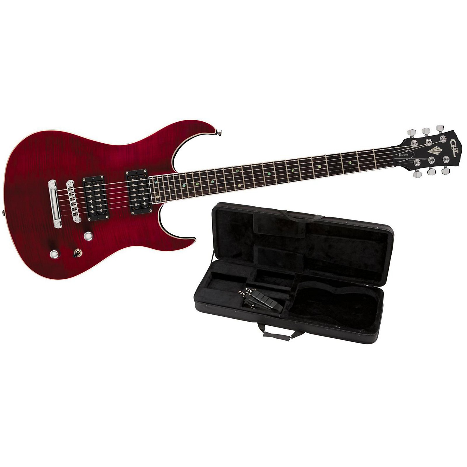 G&L Tribute Fiorano GTS Electric Guitar Transparent Red Rosewood
