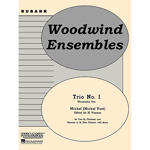 Rubank Publications Trio No. 1 (Woodwind Trio - Grade 4) Rubank Solo/Ensemble Sheet Series Softcover