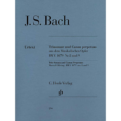 G. Henle Verlag Trio Sonata and Canon Perpetuus from the Musical Offering BWV 1079 Henle Music Softcover by Bach