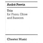 CHESTER MUSIC Trio for Piano, Oboe and Bassoon Music Sales America Series by André Previn