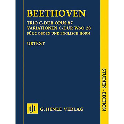 G. Henle Verlag Trio in C Major, Op. 87/Variations in C Major, WoO 28 Henle Study Scores by Beethoven Edited by Egon Voss