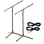 Musician's Gear Tripod Mic Stand With 20' Mic Cable 2-Pack
