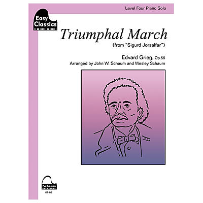 SCHAUM Triumphal March, Op. 56 Educational Piano Book by Edvard Grieg (Level Inter)