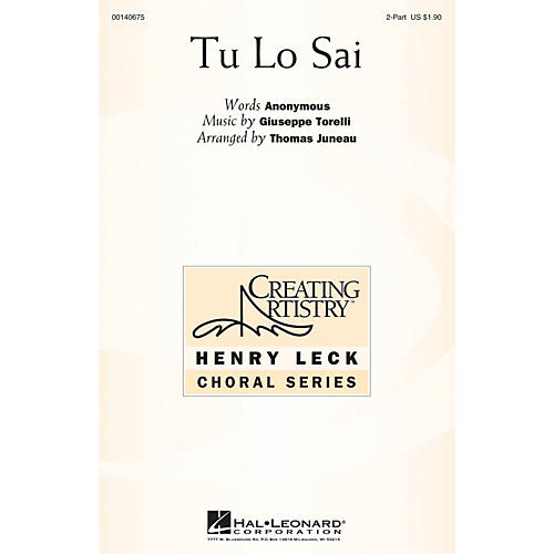 Hal Leonard Tu Lo Sai 2PT TREBLE arranged by Thomas Juneau