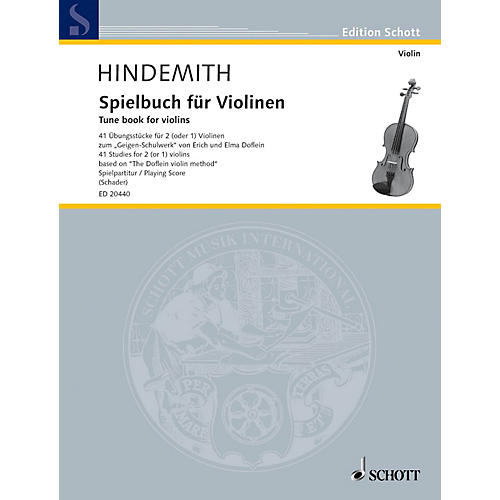 Schott Tune Book for Violins (41 Studies for 2 (or 1) Violins Based on The Doflein Violin Method) Schott Series