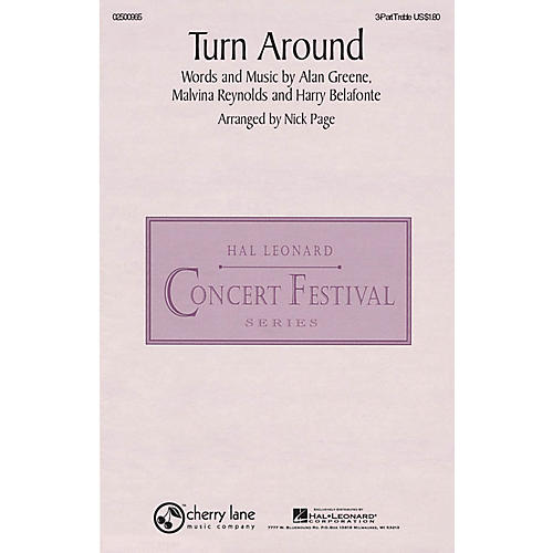 Hal Leonard Turn Around 3 Part Treble arranged by Nick Page