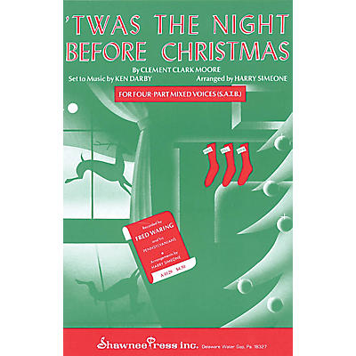 Shawnee Press 'Twas the Night Before Christmas SAB Arranged by Harry Simeone