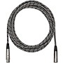 Musician's Gear Tweed Lo-Z Woven XLR Mic Cable Gray 20 ft.