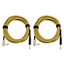 Musician's Gear Tweed Right Angle Instrument Cable 2-Pack 20 ft. Gold