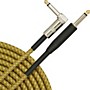Musician's Gear Tweed Right Angle Instrument Cable Gold 20 ft.