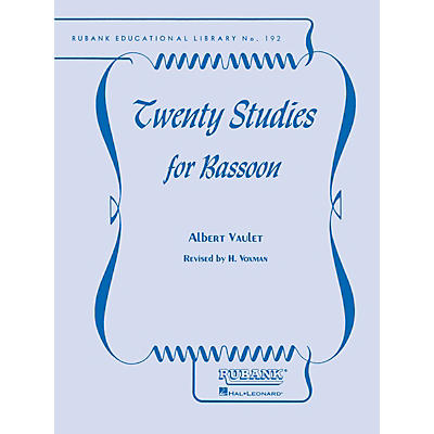 Rubank Publications Twenty Studies for Bassoon Woodwind Method Series