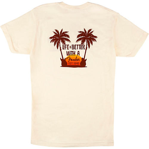 Fender Twin Palms T-Shirt X Large Tan