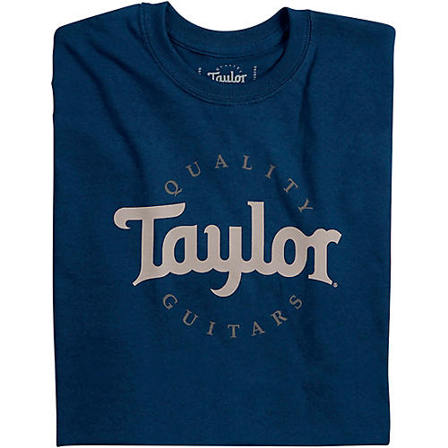 Taylor Two-Color Logo Tee Small Navy