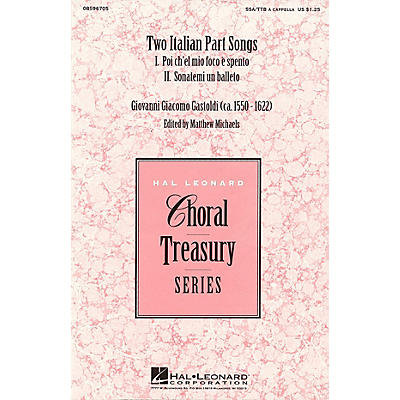 Hal Leonard Two Italian Part Songs SSA/TTB arranged by Matthew Michaels