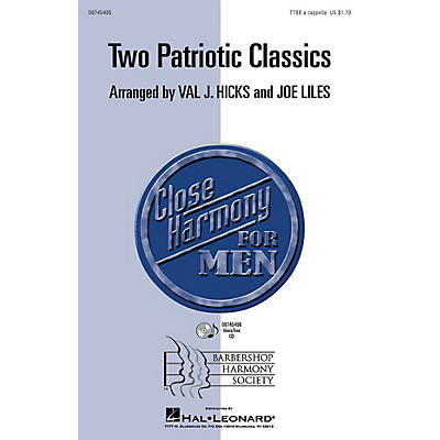 Hal Leonard Two Patriotic Classics (Star-Spangled Banner with America the Beautiful ) TTBB A Cappella by Val Hicks