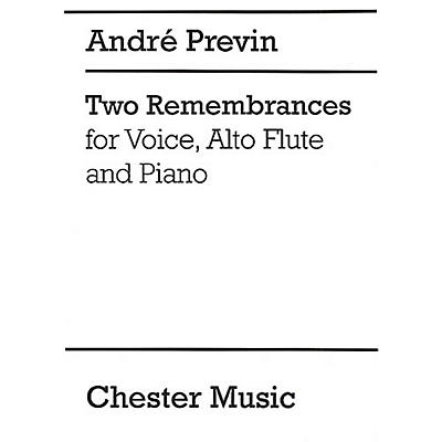 CHESTER MUSIC Two Remembrances Music Sales America Series Composed by Andre Previn