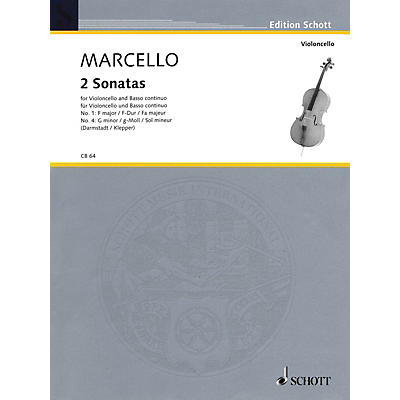 Schott Two Sonatas: No. 1 in F Major & No. 4 in G Minor (Cello and Basso Continuo) String Series