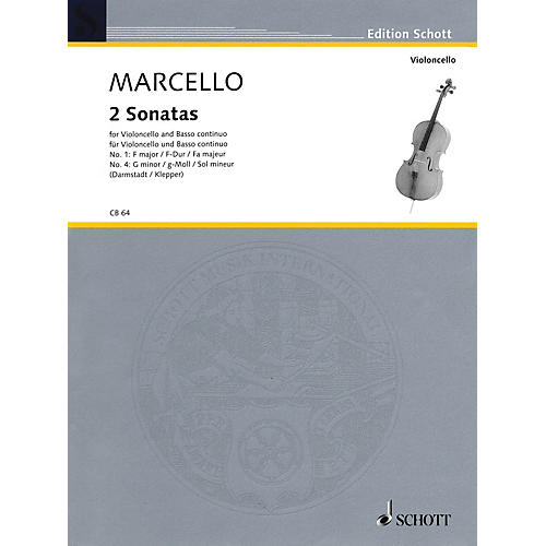 Schott Two Sonatas: No. 1 in F Major & No. 4 in G Minor (Cello and Basso Continuo) String Series