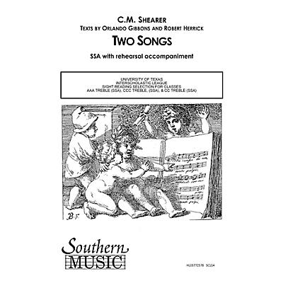 Southern Two Songs SSA Composed by C.M. Shearer