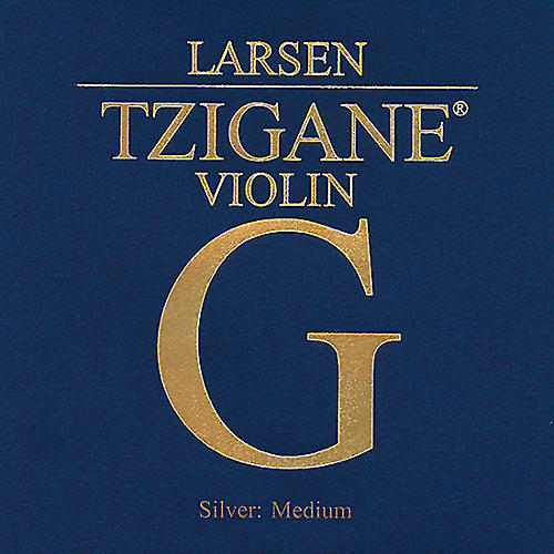 Larsen Strings Tzigane Violin G String 4/4 Size Silver Wound, Medium Gauge, Ball End