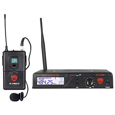 Nady U-1100 LT - 100 Channel UHF Wireless System with Omnidirectional Lavalier/Lapel Microphone