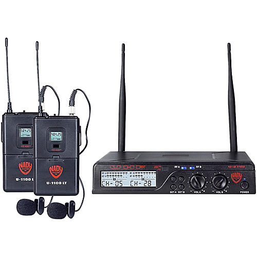 U-2100 LT - Dual Channel UHF Wireless System with Omnidirectional Lavalier/Lapel Microphone