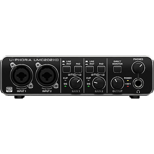 Behringer U-PHORIA UMC202HD Audiophile 2x2, 24-Bit/192 kHz USB Audio Interface