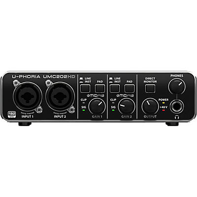 Behringer U-PHORIA UMC202HD Audiophile 2x2, 24-Bit/192kHz USB Audio Interface