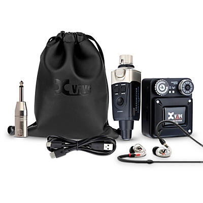 Xvive U45 Black In-Ear Wireless System with Sennheiser IE 100 Pro IEMs