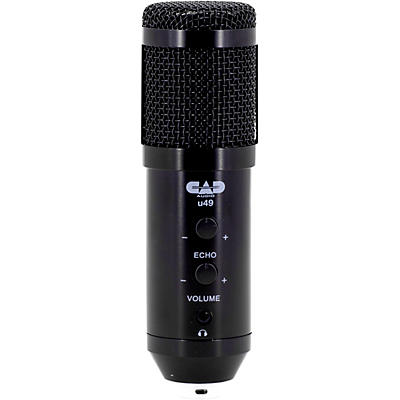 CAD U49 USB Side-Address Studio Microphone With Headphone Monitor and Echo Effects