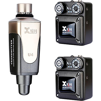 Xvive U4R2 In-Ear Monitor Wireless System With One Transmitter & Two Receivers