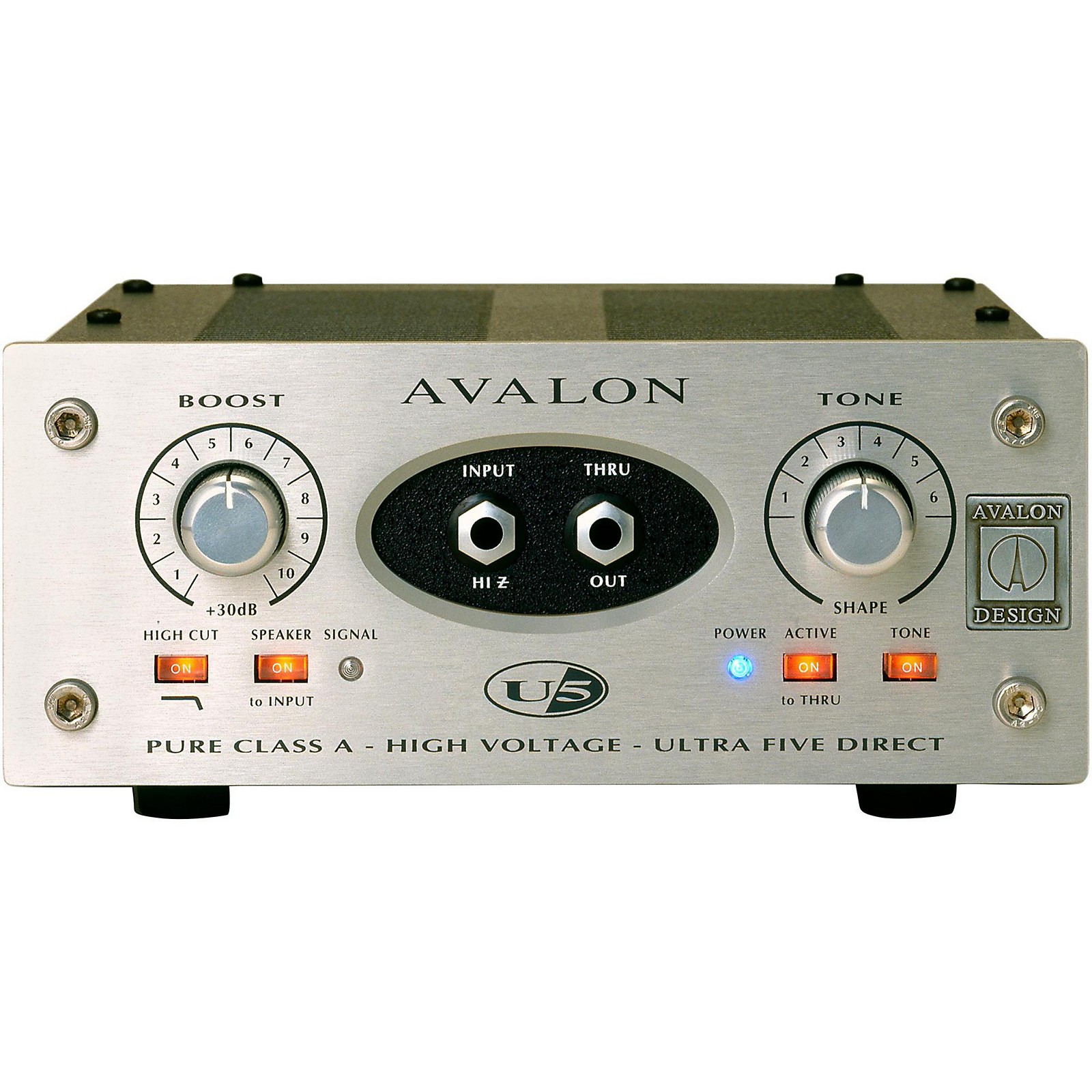 Avalon U5 Pure Class A Mono Instrument DIPreamplifier Musician's Friend