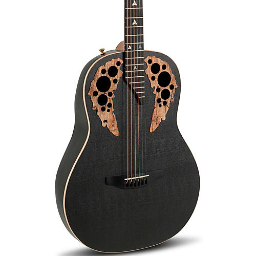 Ovation U581T-SPM-G Adamas Series Deep Contour Acoustic-Electric Guitar Black Satin Copper Metal Flake