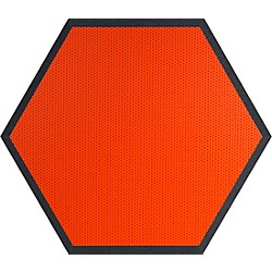 UA-HX-24 Hexagonal Foam Wall Panel 24" Pair Charcoal with Orange Vinyl 24 x 24 in.