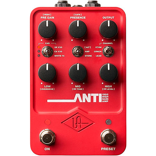 Universal Audio UAFX Anti 1992 High Gain Amp Effects Pedal Condition 1 - Mint Red