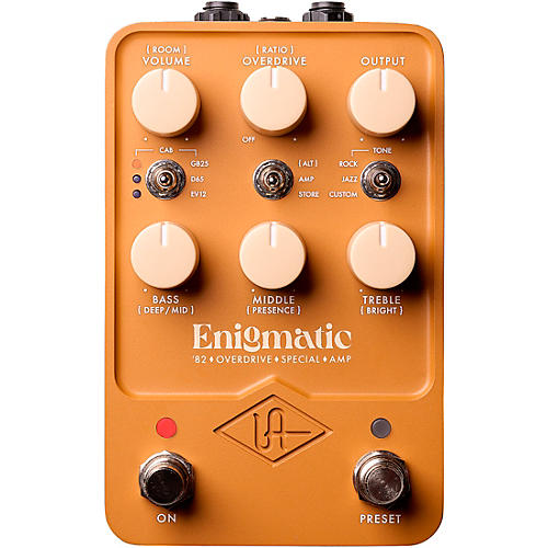 Universal Audio UAFX Enigmatic '82 Overdrive Special Amp Effects Pedal Tan