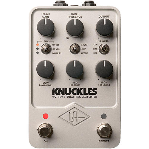 Universal Audio UAFX Knuckles '92 Rev F Dual Rec Amplifier Effects Pedal Condition 1 - Mint Silver